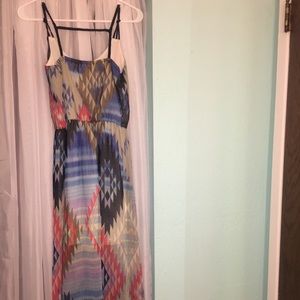 High low tribal pattern flowy dress